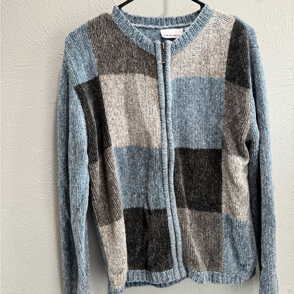 Cozy Blue and Gray Sweater Cottage Core, vintage